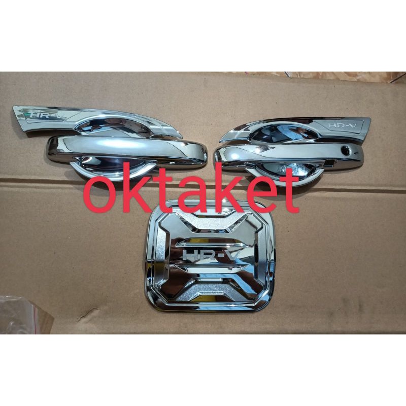 paket outer handle depan tank cover Honda HRV 2022 hitam &amp; chrome