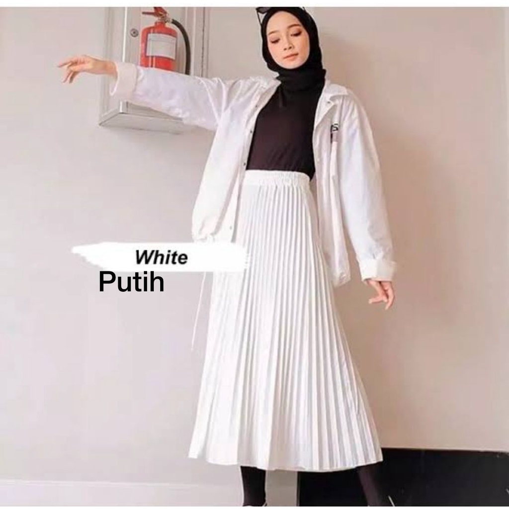 Rok Plisket /  fasion Wanita Muslim / Pleats Skirt