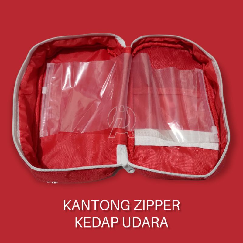 Tas Obat P3K Besar Kantong Zipper Kedap Udara