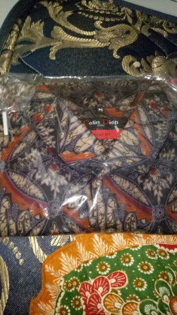 Cbs778 Kemeja Batik Pria Slim Fit Lengan Pendek Best Seller