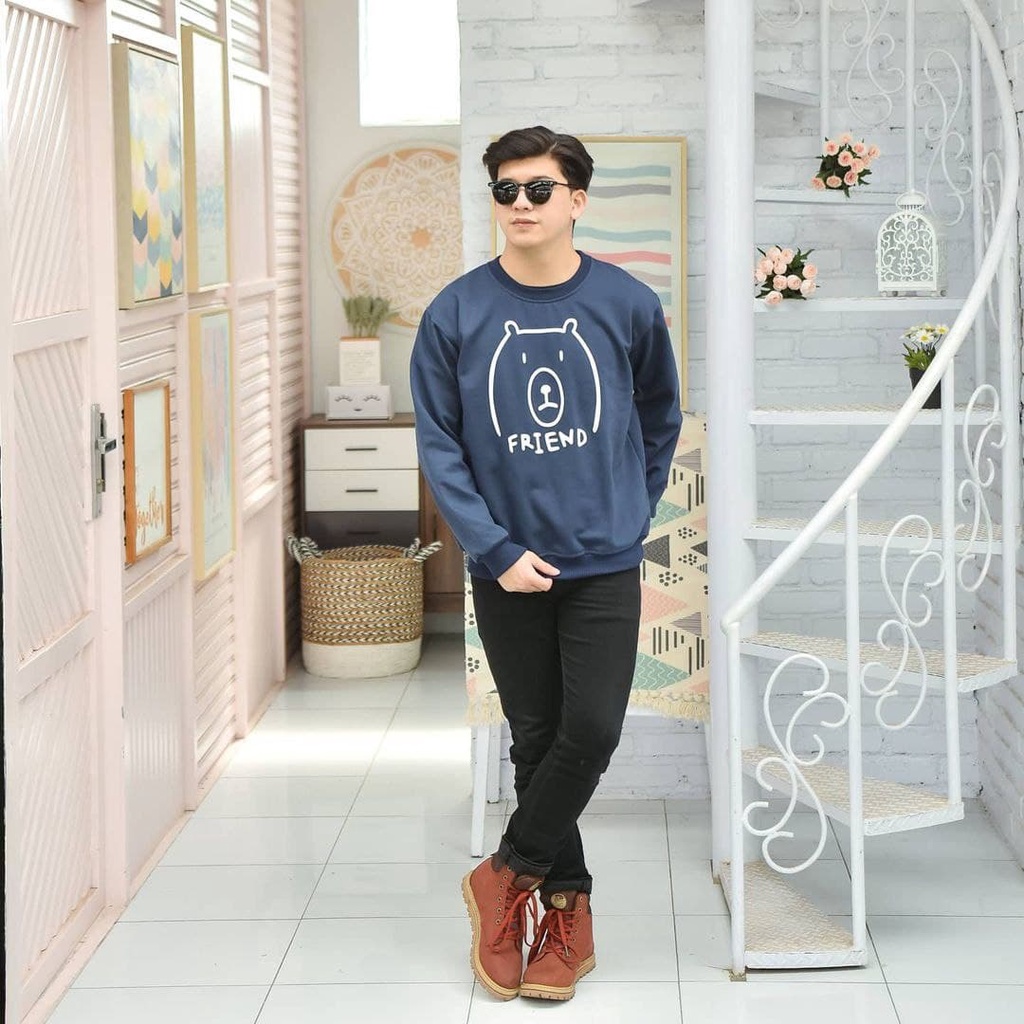 Nara Grosir - Bear Friend Sweater | Sweater Unisex Allsize fit to L