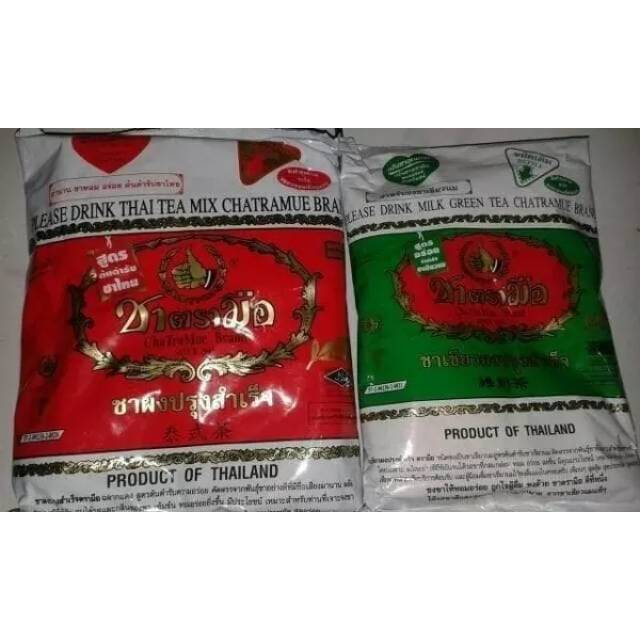 

THAI TEA 400 GR DAN GREEN TEA 200 GR CHATRAMUE