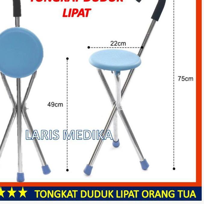 Tongkat Duduk / Alat Bantu Jalan Orang Tua / Tongkat Kursi / Kursi Lipat Kursi Tongkat Jalan lipat/ 