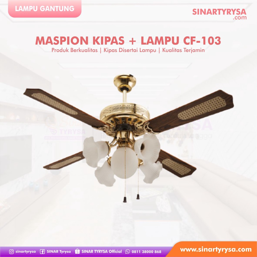 LAMPU GANTUNG KIPAS MASPION CF 103