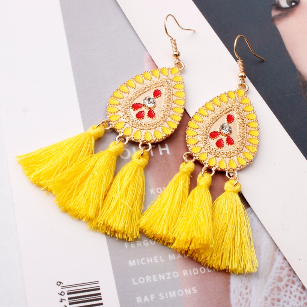 Bohemian earbud indah Eropa dan Amerika anting-anting baru retro kreatif rumbai anting-anting fashio