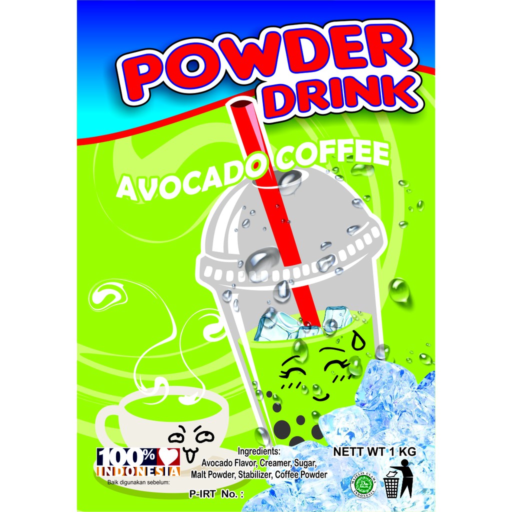 Bubuk Minuman Bubble Powder Drink Avocado Coffee ORIGINAL Javaland 1kg