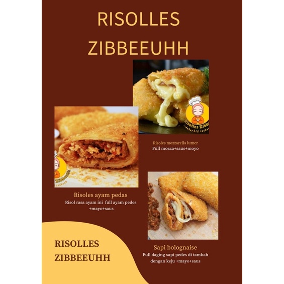 

Risoles mozzarella/ayam pedas/sapi isi 5