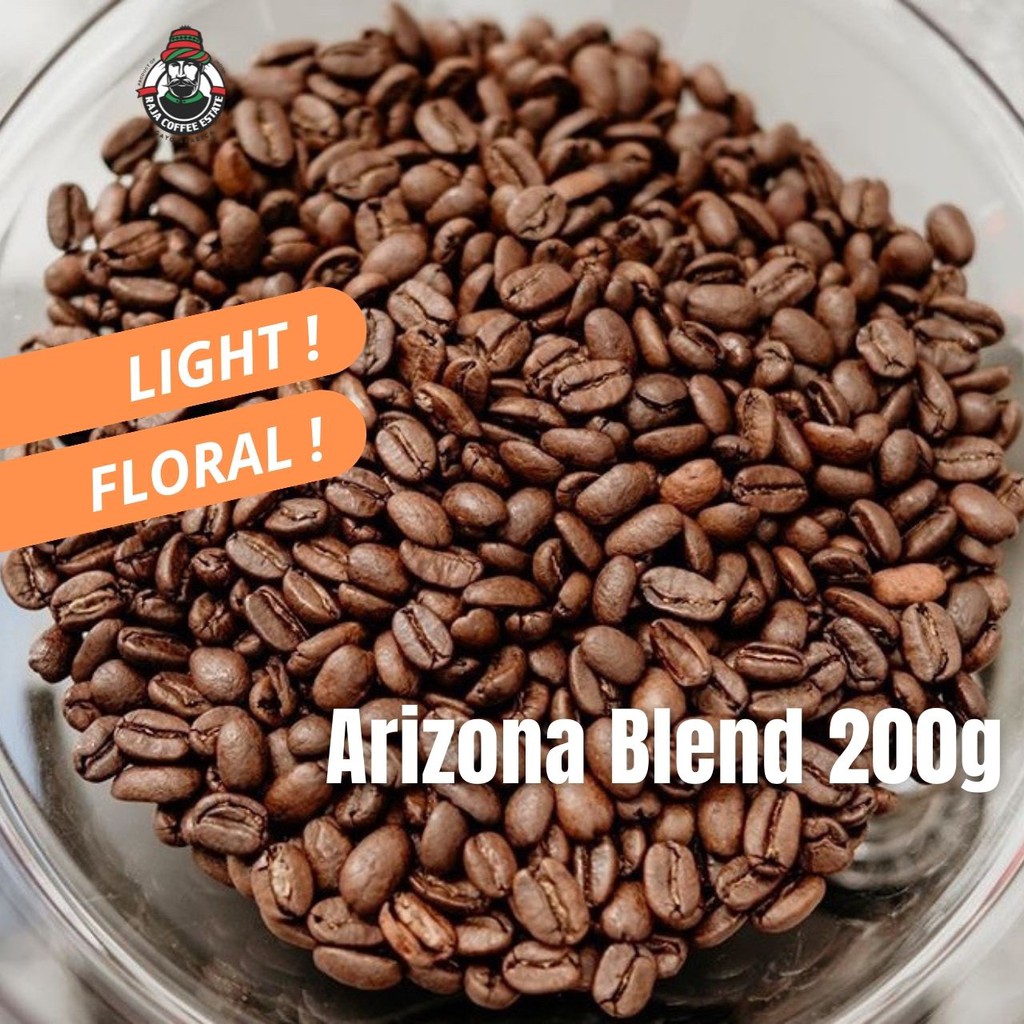 

RAJA COFFEE ESTATE ARIZONA BLEND 200G KOPI BIJI BUBUK ARABIKA ACEH GAYO JAMIN FRESH ROAST