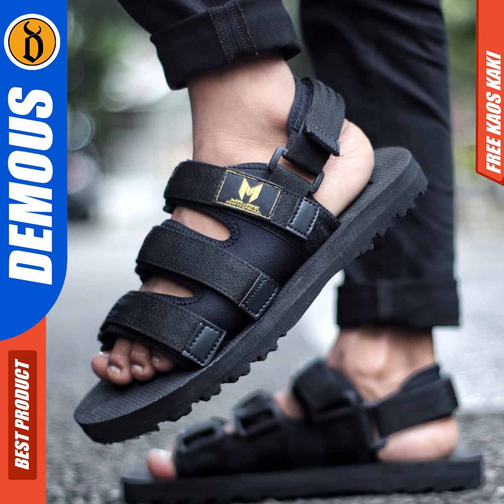 DEMOUS DOMIE Sepatu Sandal Gunung Traveling Pria Hitam