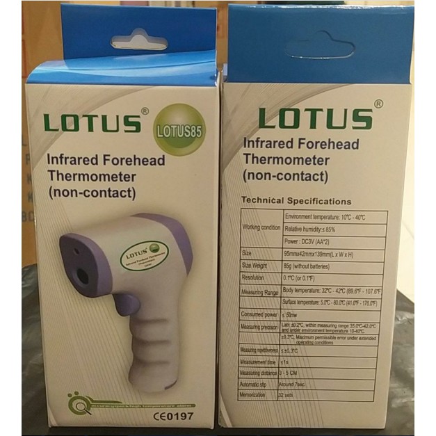 Thermometer Infrared Infra Merah Non Contact Lotus 85 Termometer Digital Pengukur Suhu Badan