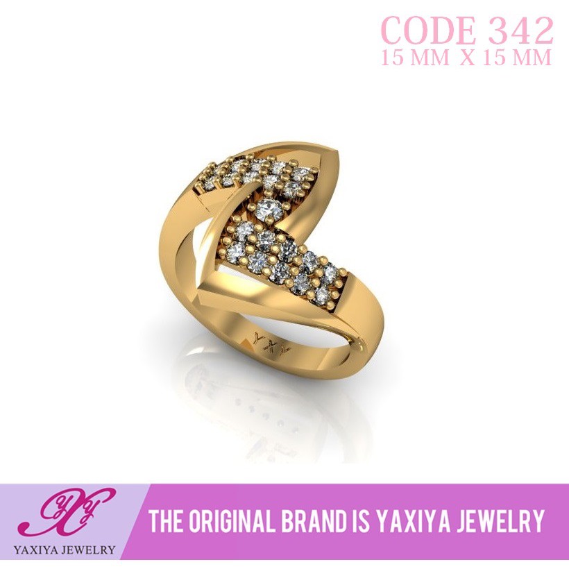 

Cincin Lapis emas Permata Perhiasan imitasi Yaxiya Jewelry 342