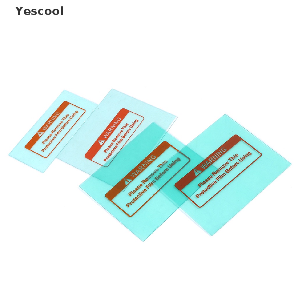 Yescool 5PCS Plat Plastik Cover Helm Las Gelap Otomatis