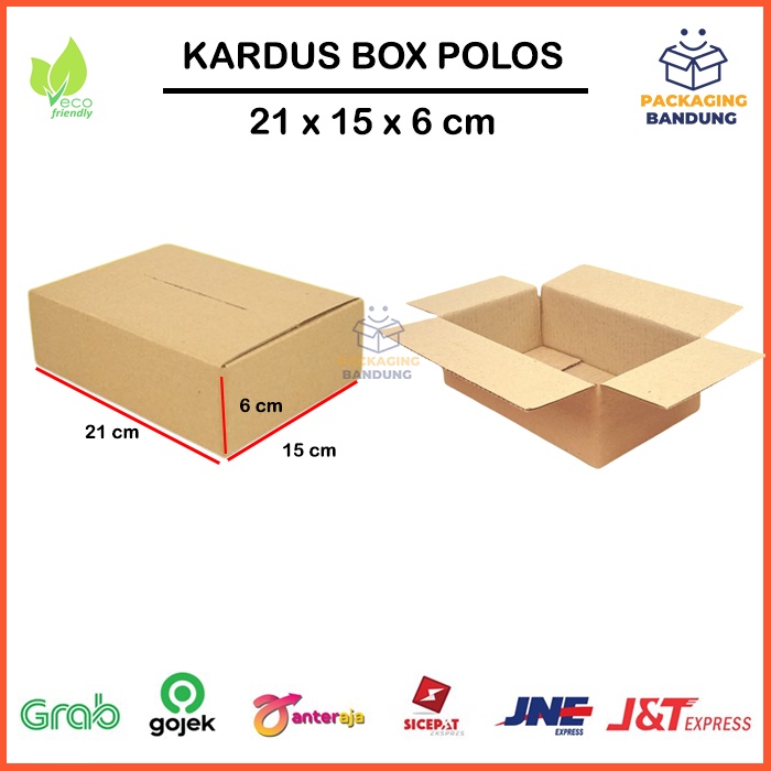 

Kardus Box Packing / Dus Karton Polos 21 x 15 x 6 cm Single Wall , Kotak Tebal , Murah, Baru