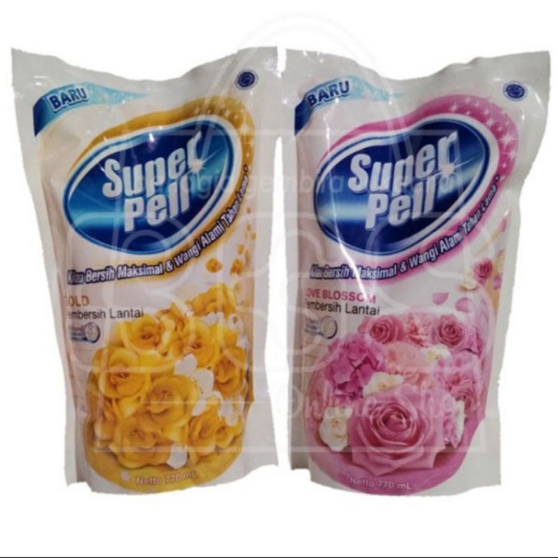 SUPER PELL REF FRESH APPLE(HIJAU)/LEMON GINGER(YELLOW),LOVE(PINK),GOLD,770ML / PCS