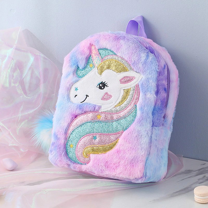 Tas Ransel Unicorn Princess tas sekolah anak paud TK ransel bulu TK Paud lucu kado ultah anak berkualitas tas unicorn