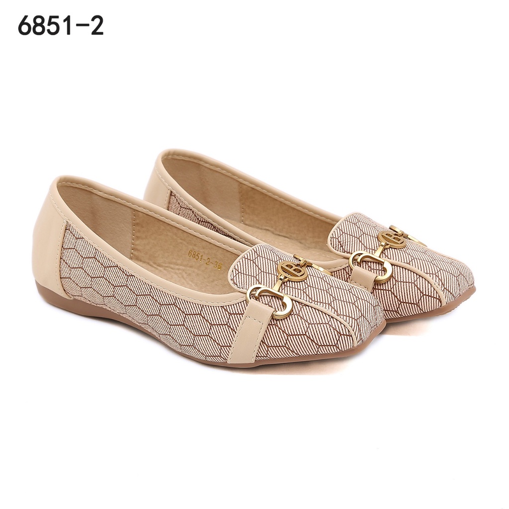 Bo Monogram Logo B Flat Shoes #6851-2