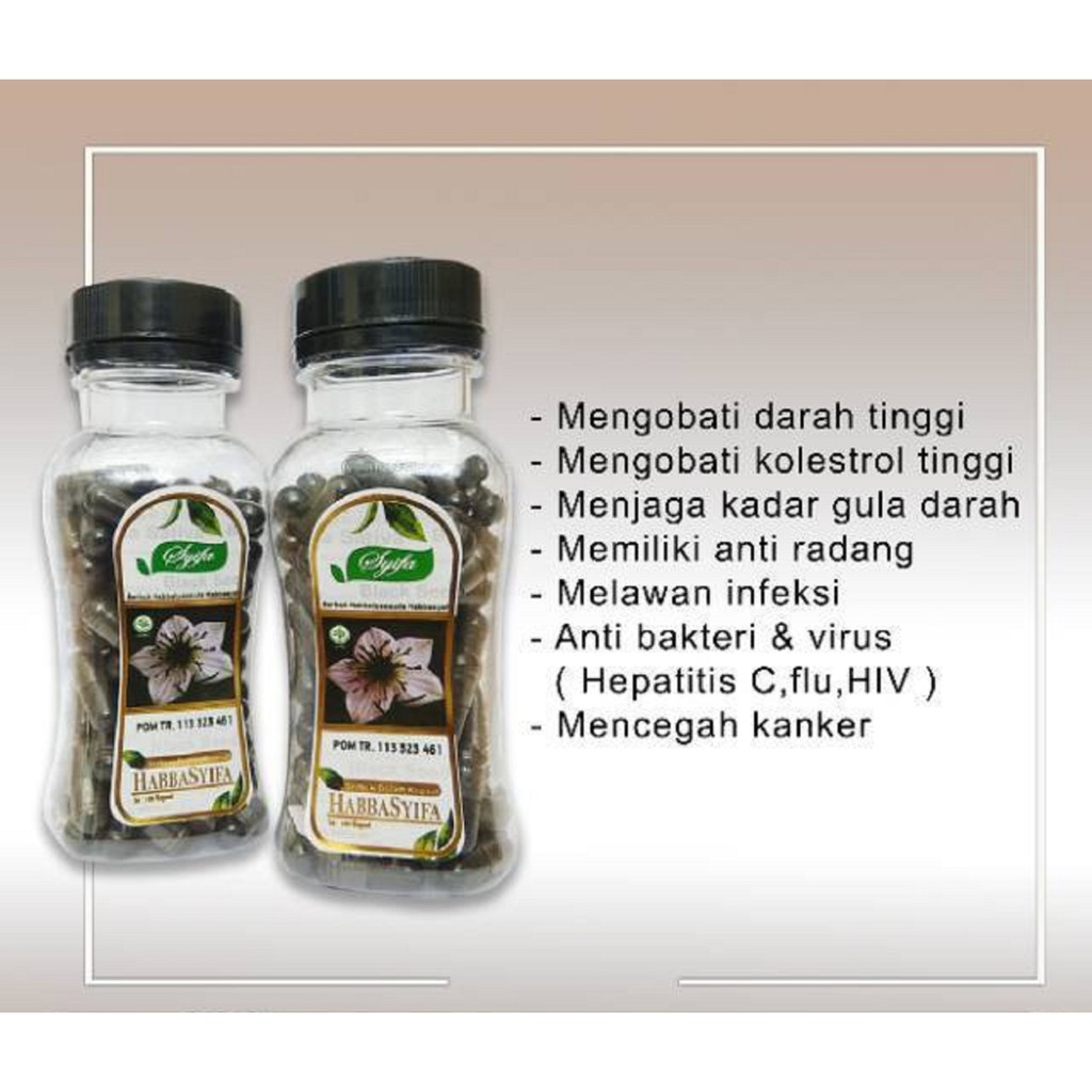 Jual Kapsul HABBASYIFA Serbuk Habbatussauda Jintan Hitam 100 Kapsul ...