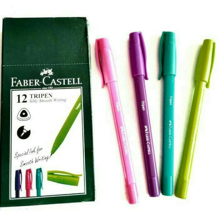 

UKRION-Ballpoint Pulpen Faber Castell Tripen 0,7 Hitam (Pack 12 Pcs)