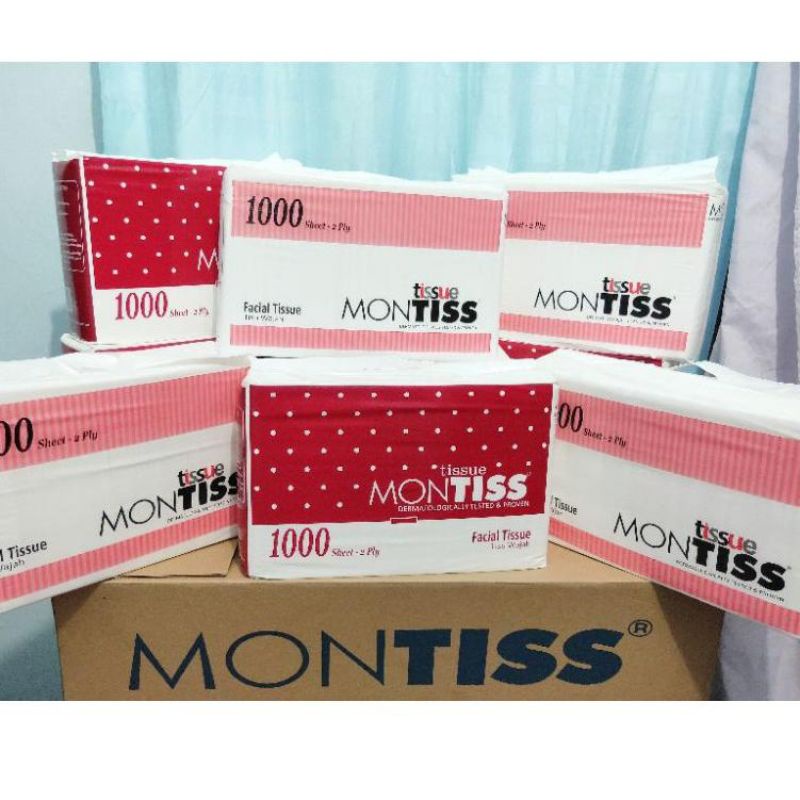 TISSU FACIAL MONTISS 1000 SHEET 2 PLY / TISSU WAJAH / TISU