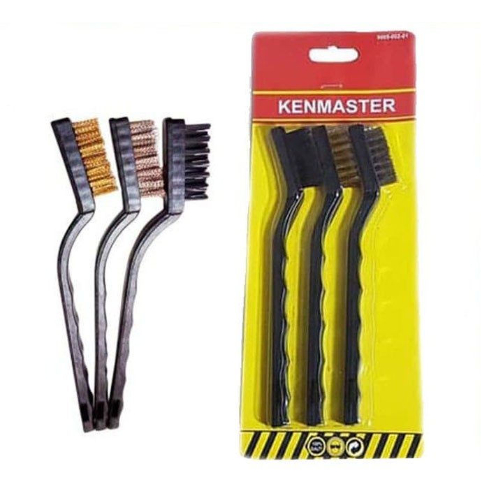 Kenmaster Sikat Kawat Mini Set 3pcs - 3 pcs Sikat 3 in 1 set