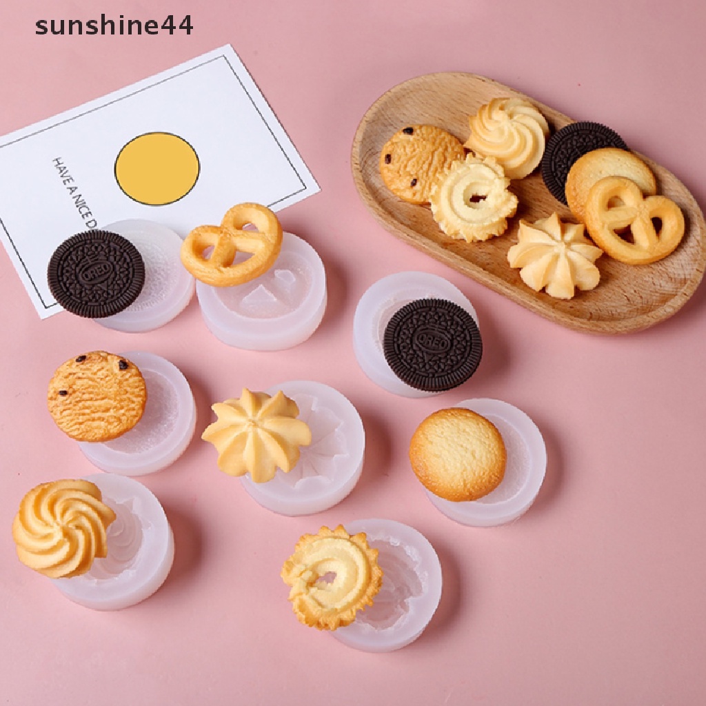 Sunshine Cetakan Resin DIY Bentuk Cookies Bahan Silikon