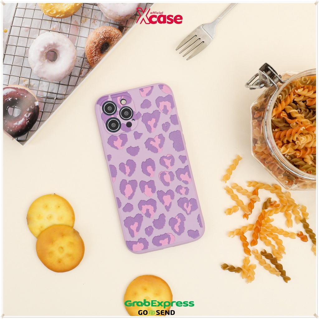 SOFTCASE Purple Leopard Lens For IPhone 6 7 8 PLUS XR XS 11 12 MINI PRO MAX