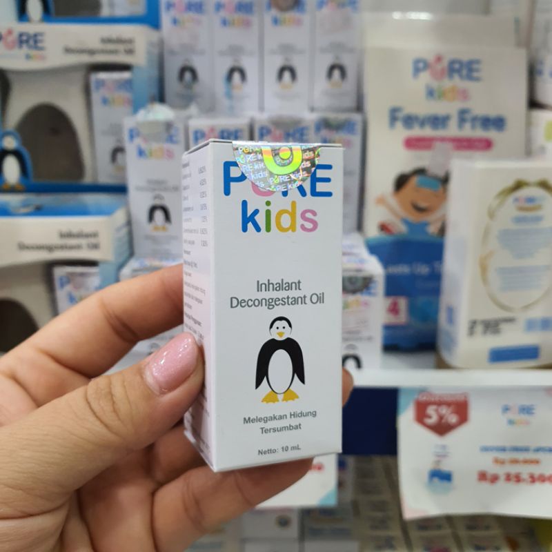 PAKET Pure Kids Inhalant Decongestan 10ml + Tungku Aromatherapy  Pelega Hidung Tersumbat Bayi Anak-Peppermint 1pcs