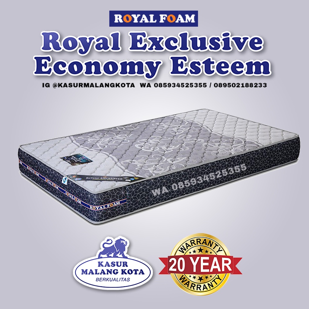 ROYAL FOAM "ROYAL EXCLUSIVE ECONOMY ESTEEM" REE PUTIH / TEBAL 21CM