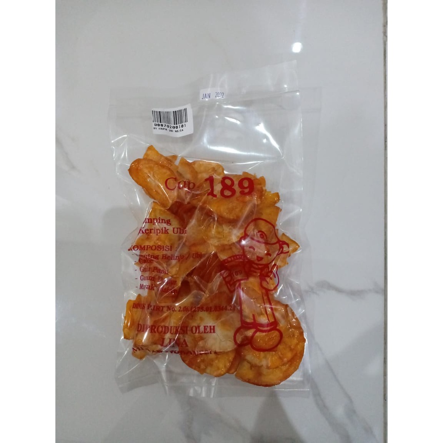 

Cap 189 Keripik Ubi Pedas/ Keripik Ubi Cbe Meleleh