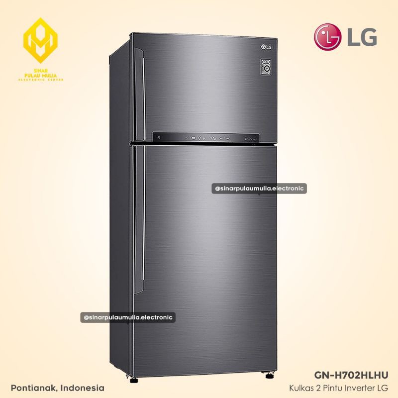 LG Kulkas 2 Pintu 549 Liter Inverter - GN-H702HLHL / GN H 702 HLHL / GN H 702HLHL / GNH702HLHL
