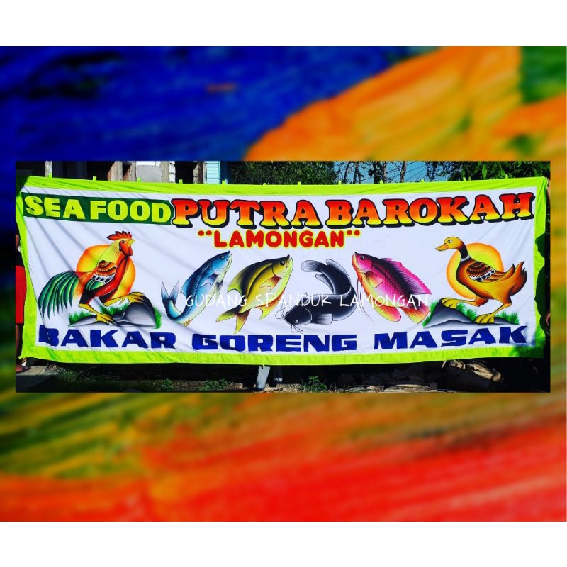 Spanduk warung / spanduk letter / spanduk lukis / spanduk lamongan