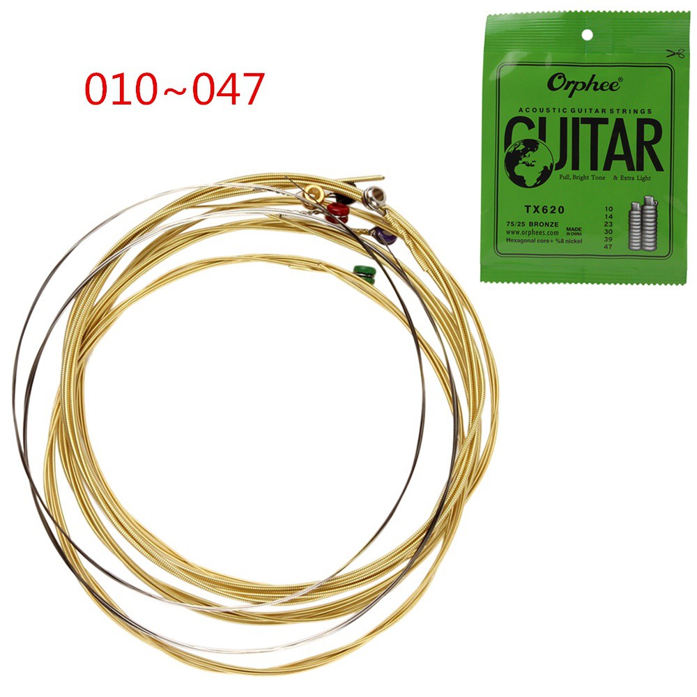 Senar Gitar Akustik 010-047 Bahan Fosfor Perunggu Alloy