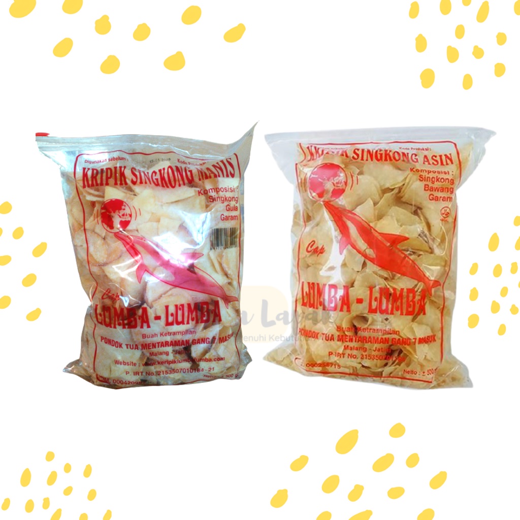 Keripik Singkong Cap Lumba-Lumba Manis &amp; Asin 500gr