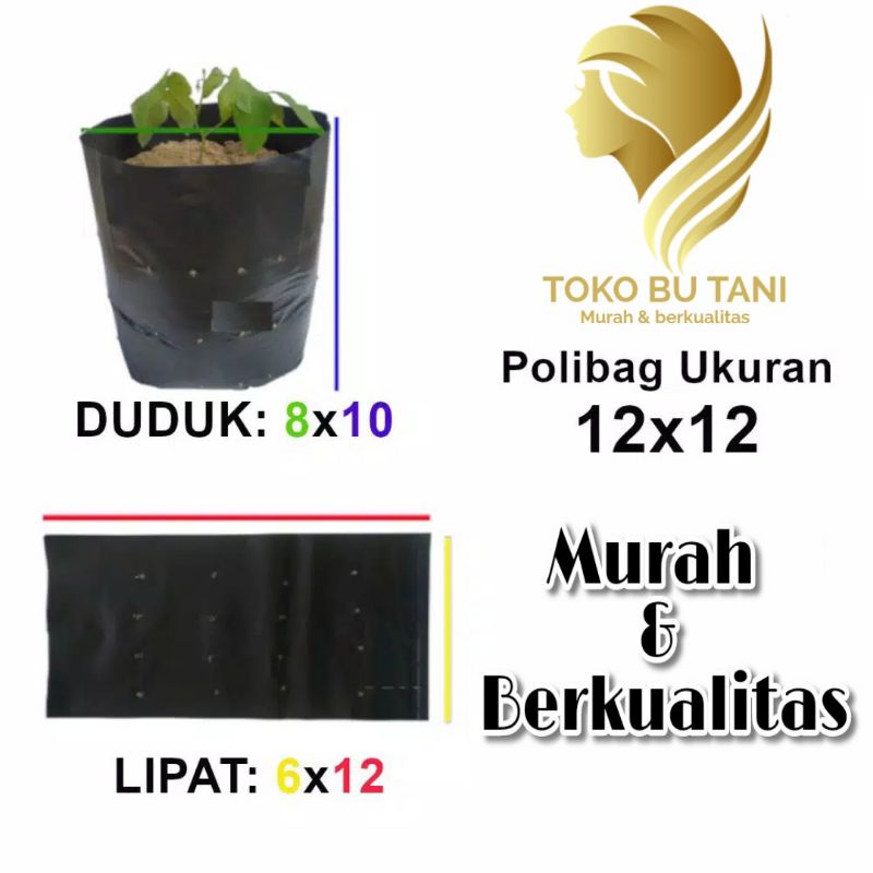 Polybag Polibag Tanaman Sayuran 10x15|12x12|15x15|20x20|25x25|30x30|35x35|40x40|50x50 Kiloan