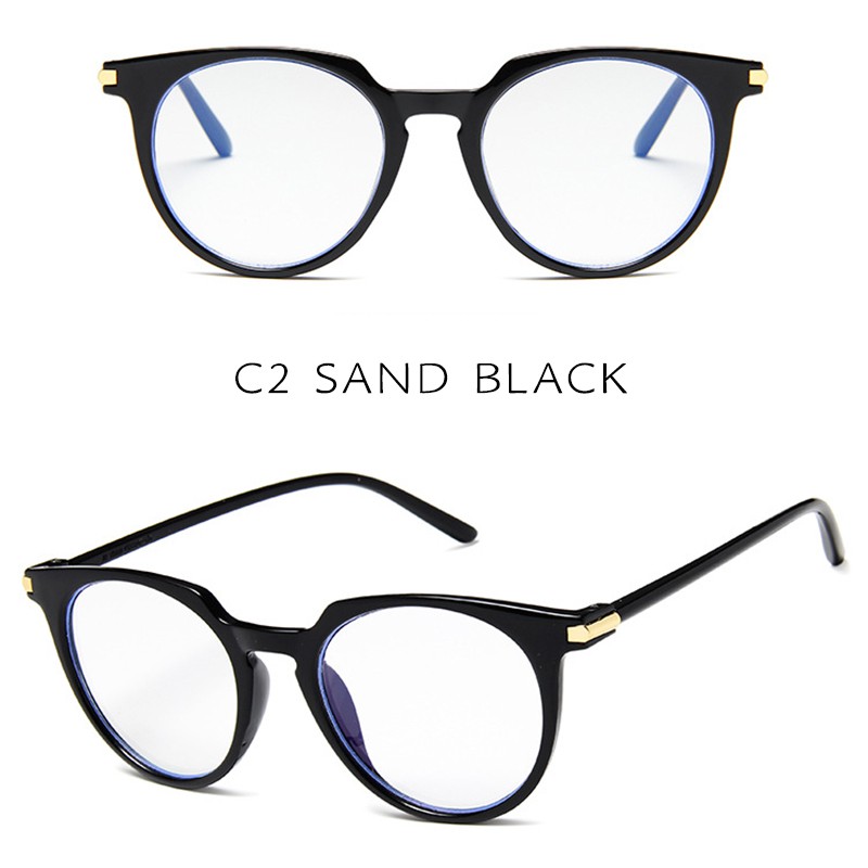 (YUZHU) Bayar di Tempat Korean Design Retro Kacamata Wanita/Pria Lensa Replaceable Optik Eyeglasses Women