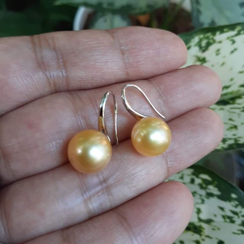 anting mutiara air laut // anting rodium // mutiara lombok asli