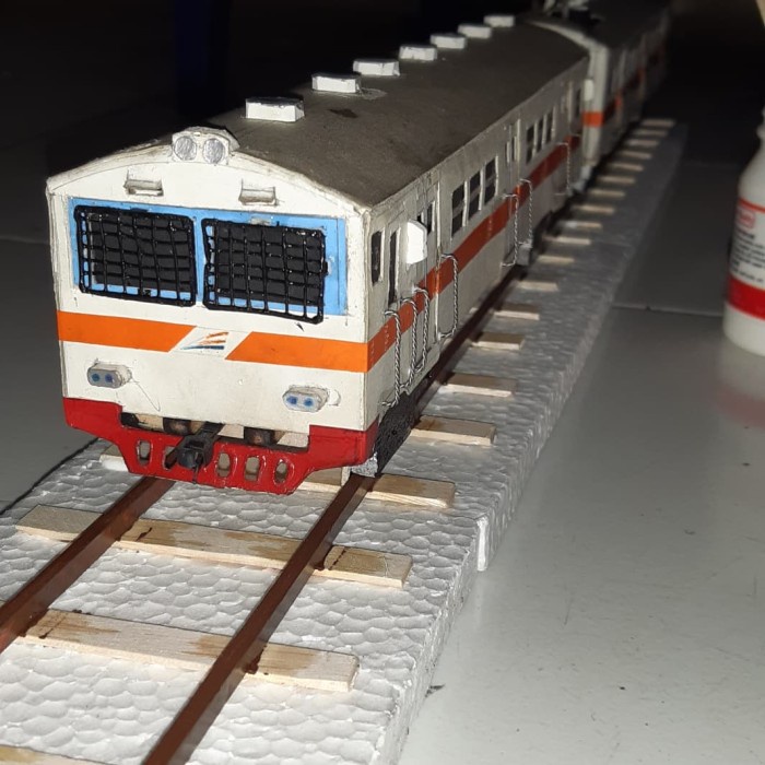 miniatur kereta miniatur krl rheostatik papercraft miniatur