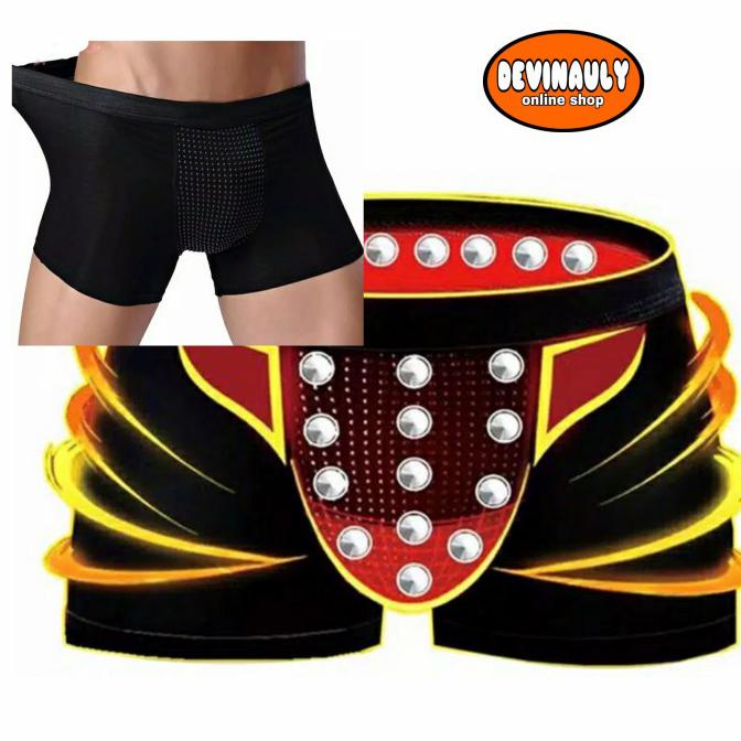Boxer Pria Dewasa Jumbo Boxer Pria Vk&Creity Brief Magnetic ( Kemasan 1 Pc ) Bahan Milk Silk - Xxl