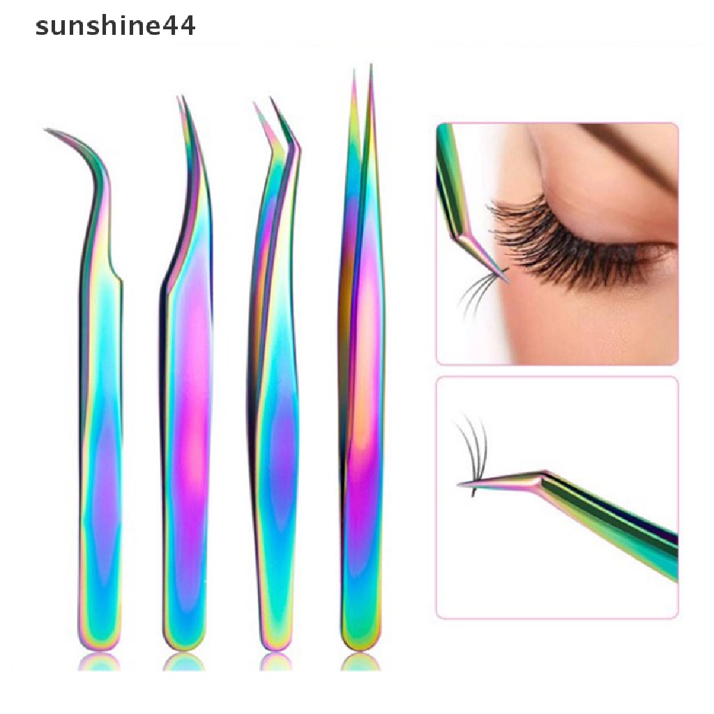 Sunshine Pinset Stainless Steel Profesional Untuk Memasang Bulu Mata Palsu