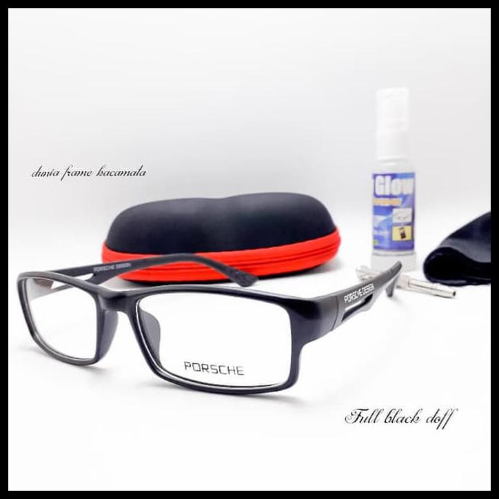 Frame kacamata Pria Photocromic Anti Radiasi Sporty Minus Porsche P837 - Merah