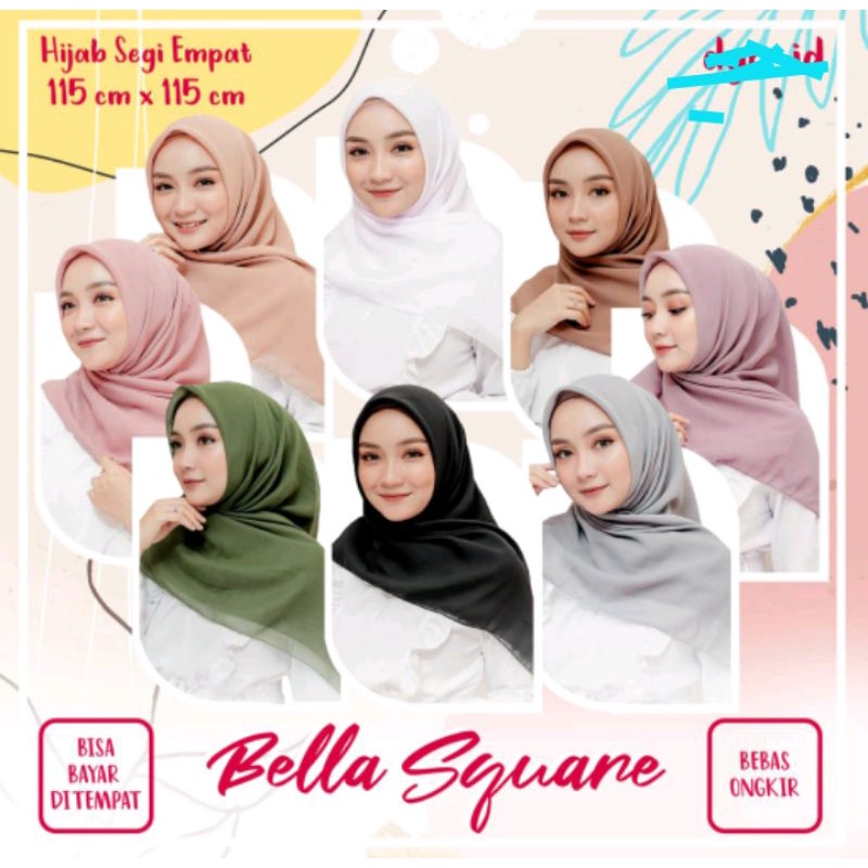 TERMURAH hijab bella square premium segi 4 115x115