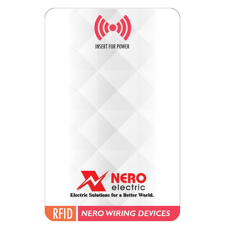 CASA CARD - White High Frequency PowerCard (NERO LOGO) NERO