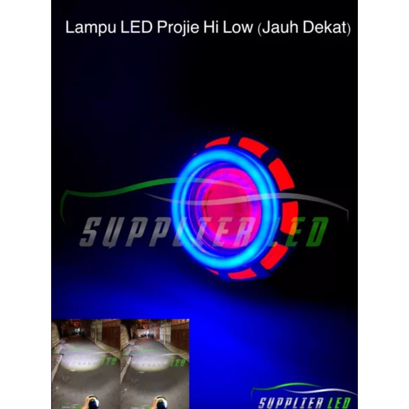 Lampu LED Projie Motor Mobil Hi Low Jauh Dekat Double AE DE RBR