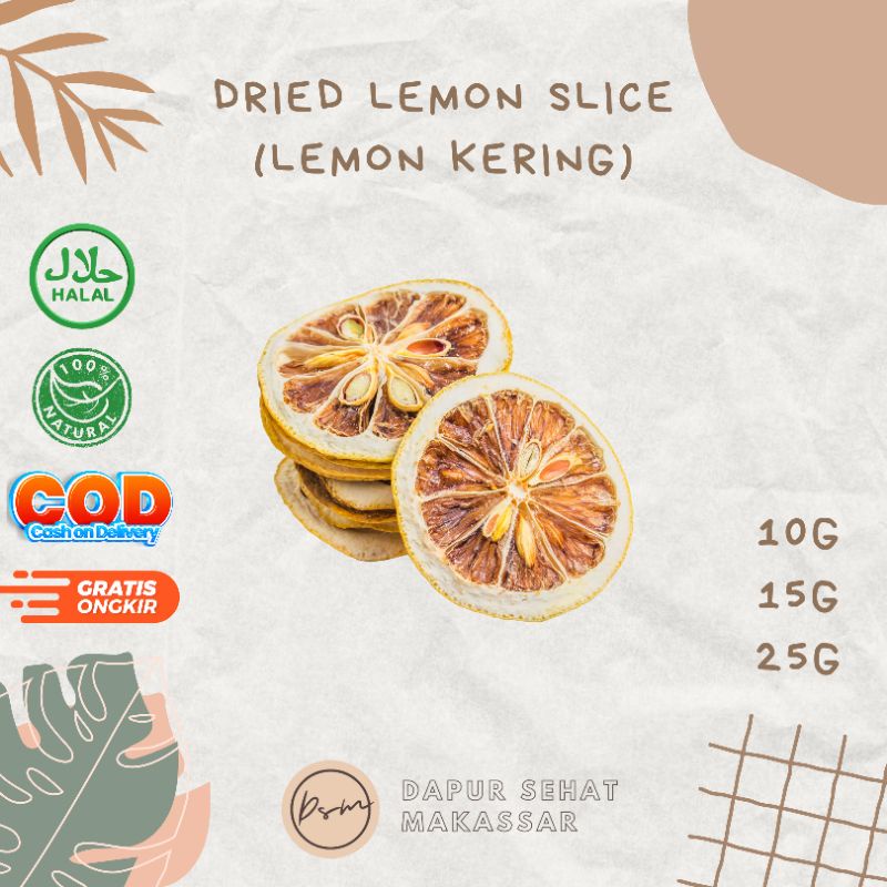 Dried Lemon Slice / Lemon Kering Iris 50 gram/ 25 Gram / 15 gram