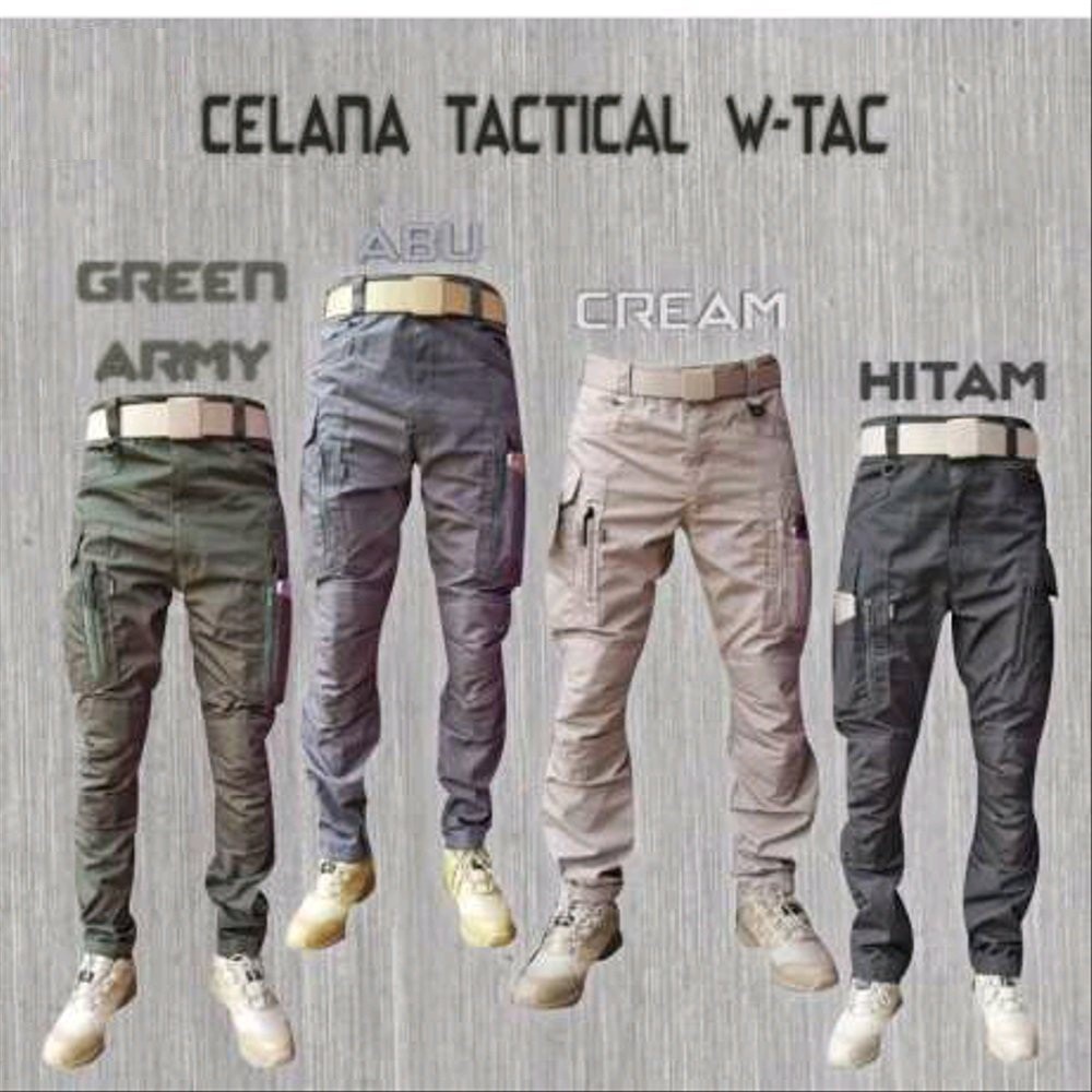 Atjin-Celana Tactical Panjang Pendek W-Tac Force Pria Grade Militer Original Size 28-44