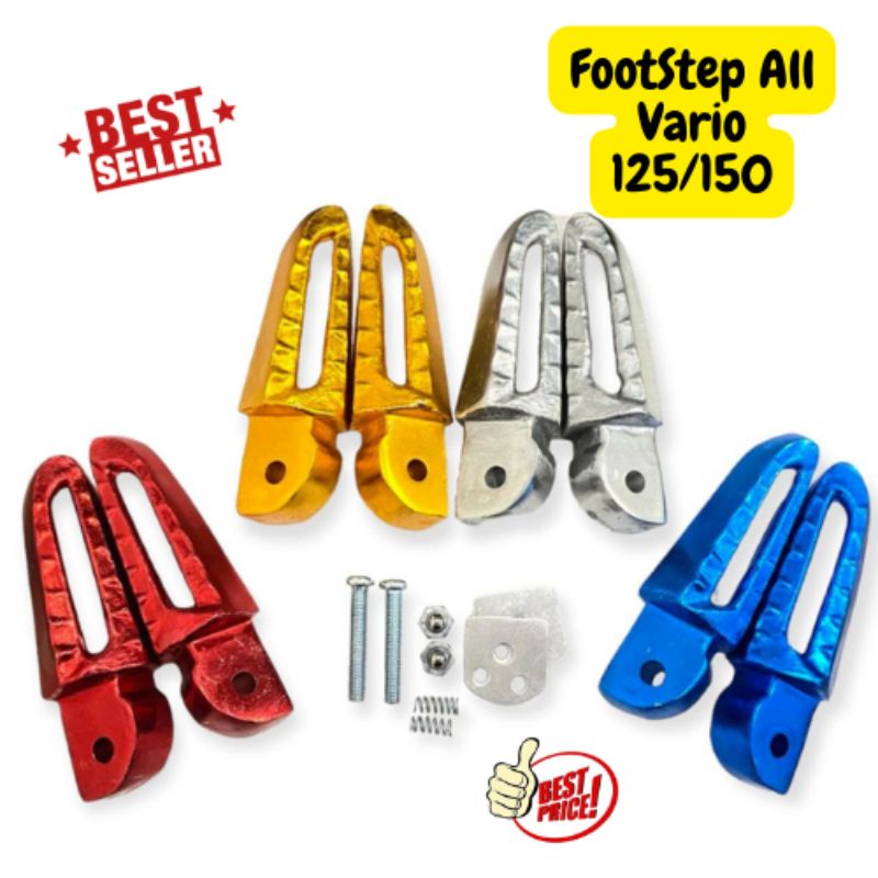 footstep pijakan kaki belakang all vario 125 150 old dan new variasi