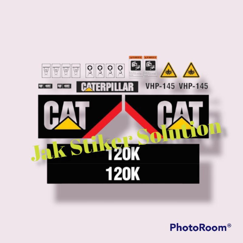 

Stiker Motor Grader Cat 120K Caterpillar Sticker Alat Berat