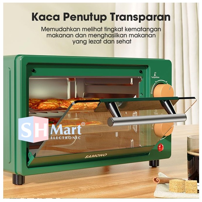 SAMONO Oven Elektrik Listrik 12 Liter Kontrol Timer Pemanas Samono SW-EOG 750 WATT (MEDAN)