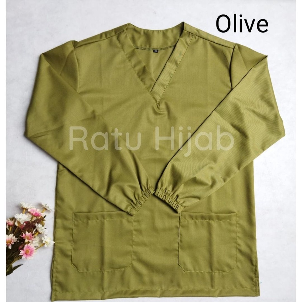 Baju OK OKA ROK dokter jaga perawat petugas medis lengan PANJANG KARET PART 2
