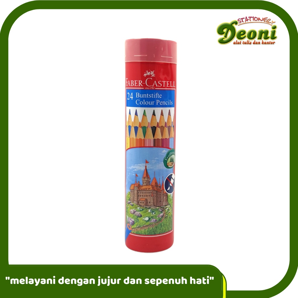 

FABER-CASTELL Buntsifte Colour Pencils in Round Tin 24L Pensil Warna